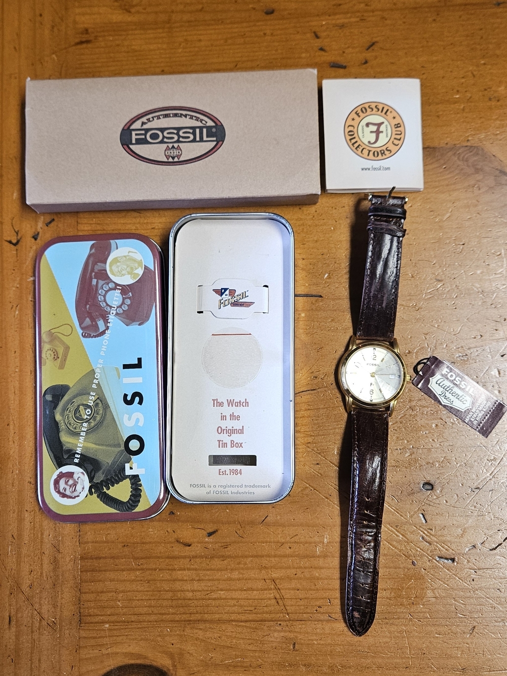 Fossil Collectors Edition Prism Crystal Watch with Brown Leather Strap